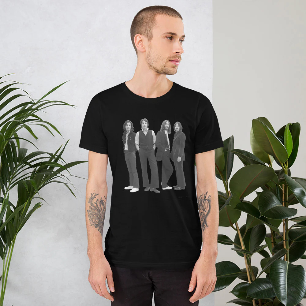 Beatles Band Member Black Tee